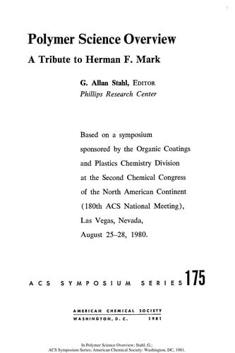 Polymer science overview