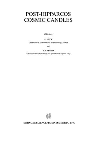 Post-Hipparcos Cosmic Candles