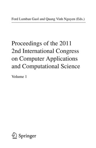 Proceedings of the 2011 2nd International Congress on Computer Applications and Computational Science