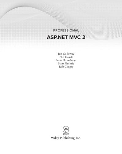 Professional ASP.NET MVC 2