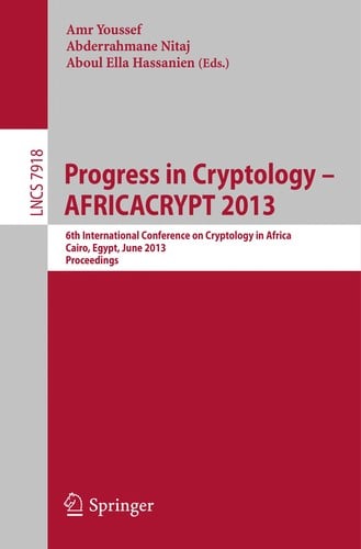 Progress in Cryptology – AFRICACRYPT 2013