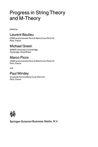 Progress in String Theory and M-Theory