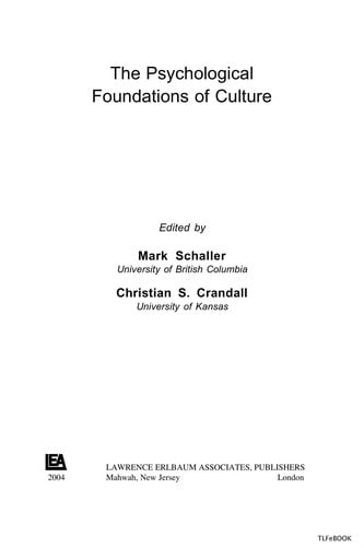 The psychological foundations of culture