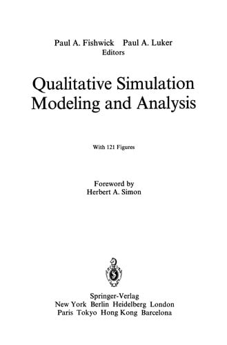 Qualitative Simulation Modeling and Analysis