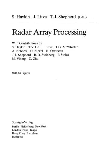 Radar Array Processing
