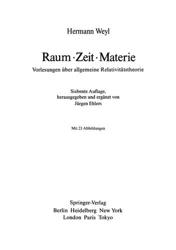 Raum · Zeit · Materie