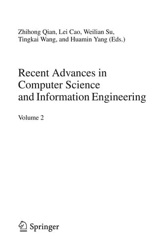 Recent Advances in Computer Science and Information Engineering