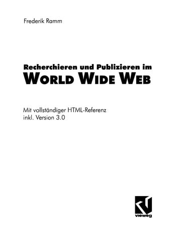 Recherchieren und Publizieren im World Wide Web