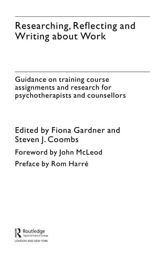 Researching, reflecting, and writing about work