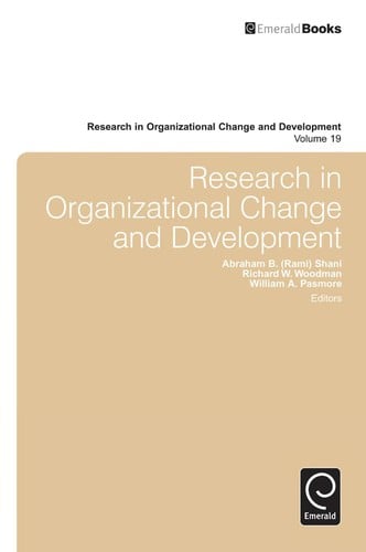 Research in organizational change and development