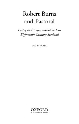 Robert Burns and pastoral