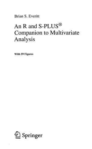 An R AND S-plus companion to multivariate analysis