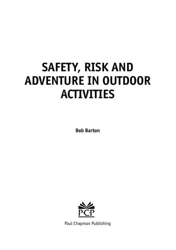 Safety, Risk and Adventure in Outdoor Activities