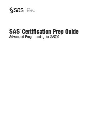 SAS certification prep guide