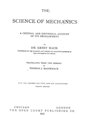 The science of mechanics