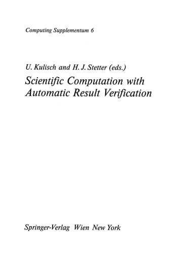Scientific Computation with Automatic Result Verification