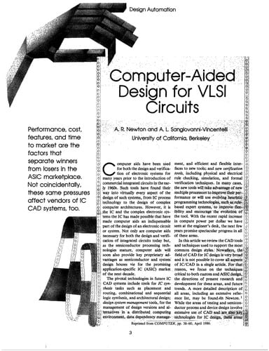 Selected papers on computer-aided design of very large scale integrated circuits