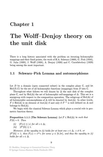 Semigroups in Geometrical Function Theory