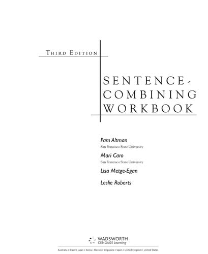 Sentence-combining workbook