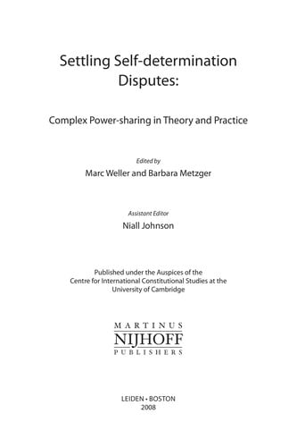 Settling self-determination disputes