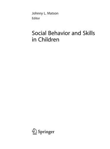 Social Behavior and Skills in Children