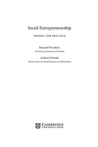 Social entrepreneurialship
