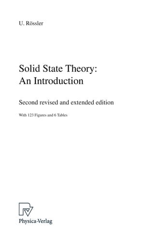 Solid State Theory