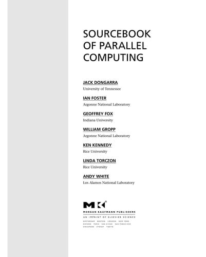 Sourcebook of parallel computing
