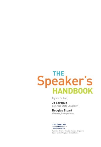 The speaker's handbook