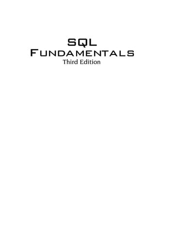 SQL fundamentals