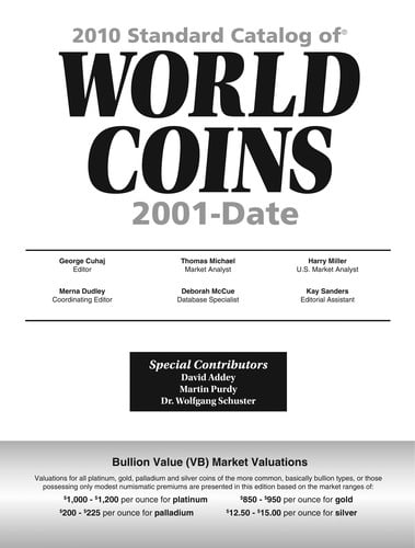 2010 standard catalog of world coins