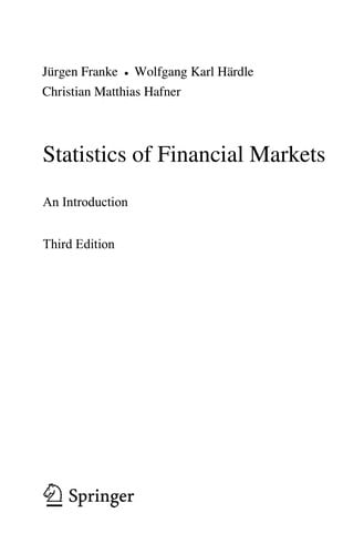 Statistics of Financial Markets