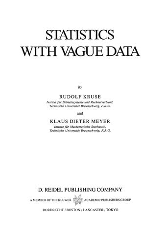 Statistics with Vague Data