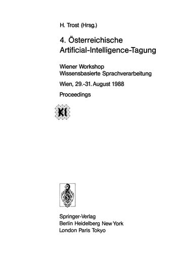 4. Österreichische Artificial-Intelligence-Tagung