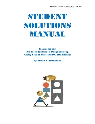 An introduction to programming using Visual Basic 2010