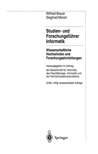 Studien- und Forschungsführer Informatik