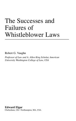 Successes and failures of whistleblower laws