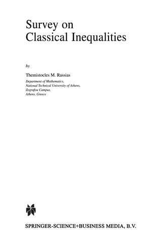 Survey on Classical Inequalities