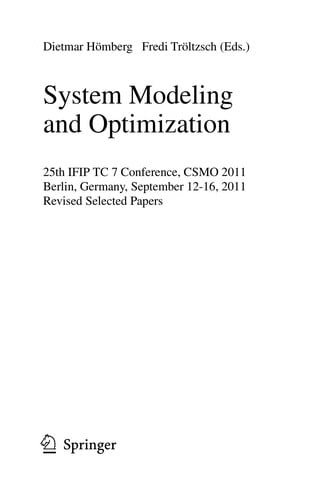 System Modeling and Optimization