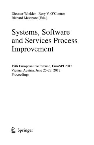 Systems, Software and Services Process Improvement