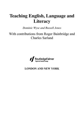 Teaching English, language and literacy