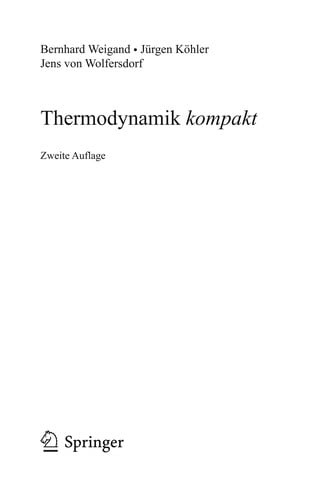 Thermodynamik kompakt