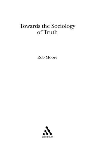 Towards the sociology of truth