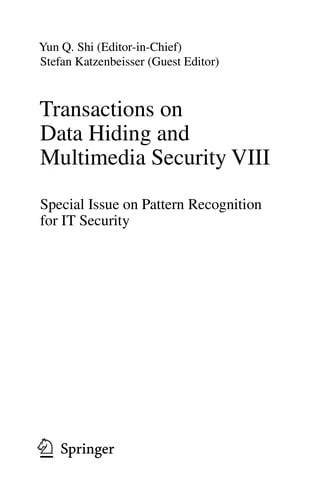 Transactions on Data Hiding and Multimedia Security VIII