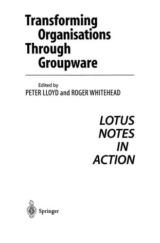 Transforming Organisations Through Groupware