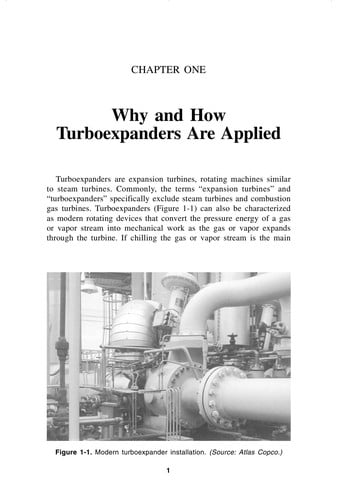 Turboexpanders and process application