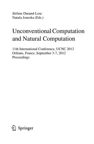 Unconventional Computation and Natural Computation