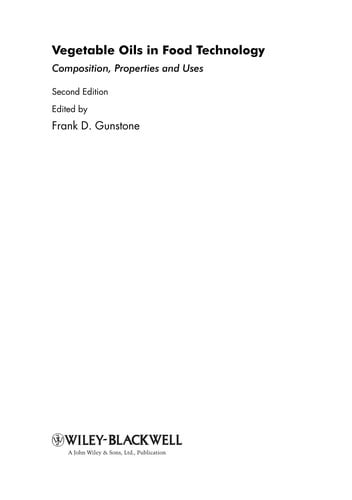 Vegetable oils in food technology