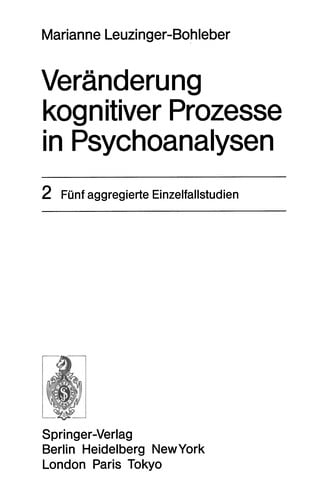 Veränderung kognitiver Prozesse in Psychoanalysen