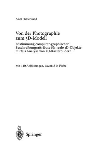 Von der Photographie zum 3D-Modell